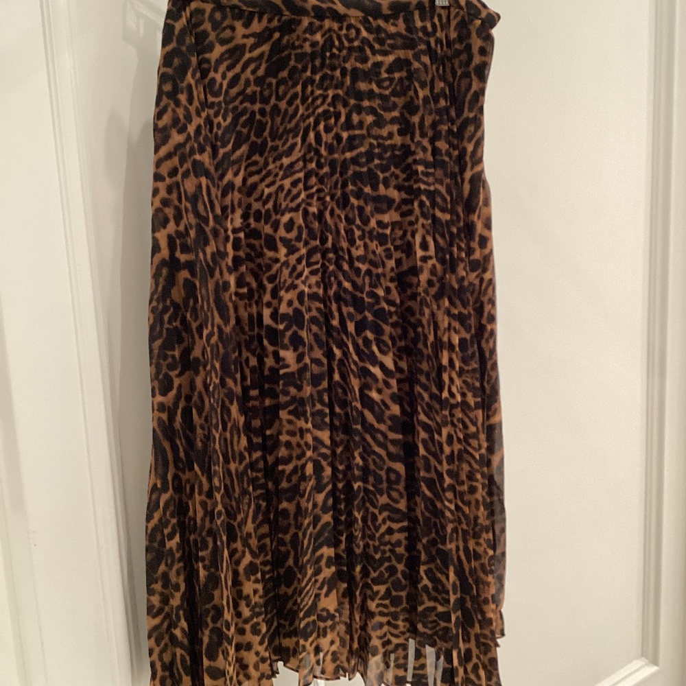 Ralph Lauren leapord print skirt 16W/16+ NEW
